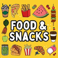 Food and Snacks Coloring Book