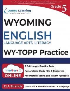 Grade 5 English Language Arts Literacy (ELA) Practice Workbook and Full-length Online Assessments