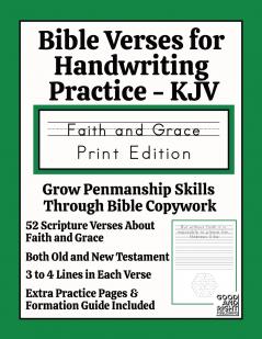 Bible Verses for Handwriting Practice - KJV