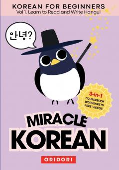 Miracle Korean 1. Learn to Read and Write Hangul for Beginners
