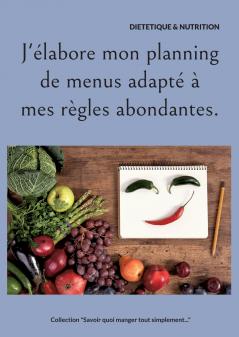 J'élabore mon planning de menus adapté à mes règles abondantes.