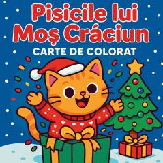 Pisicile lui Moș Crăciun - Carte de colorat