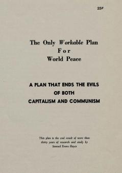 The Only Workable Plan for World Peace