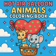 Hot Air Balloon Animals - Coloring Book