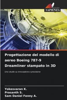 Progettazione del modello di aereo Boeing 787-9 Dreamliner stampato in 3D