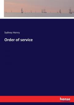 Order of service