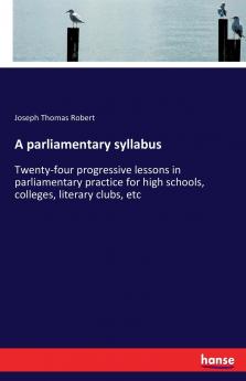 A parliamentary syllabus