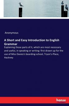 A Short and Easy Introduction to English Grammar