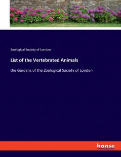 List of the Vertebrated Animals