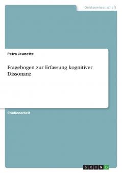 Fragebogen zur Erfassung kognitiver Dissonanz