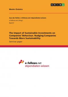 The Impact of Sustainable Investments on Companies' Behaviour. Nudging Companies Towards More Sustainability