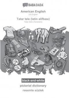 American English - Tatar (latin characters) (in latin script) pictorial dictionary BW