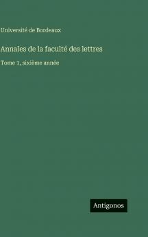 Annales de la faculté des lettres