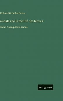 Annales de la faculté des lettres