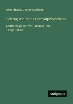 Beitrag zur Fauna Centralpolynesiens
