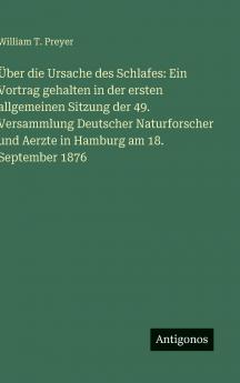 Über die Ursache des Schlafes