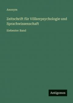 Zeitschrift für Völkerpsychologie und Sprachwissenschaft