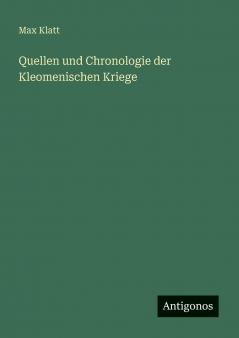 Quellen und Chronologie der Kleomenischen Kriege