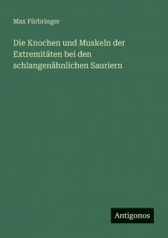 Die Knochen und Muskeln der Extremitäten bei den schlangenähnlichen Sauriern