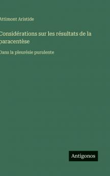 Considérations sur les résultats de la paracentèse