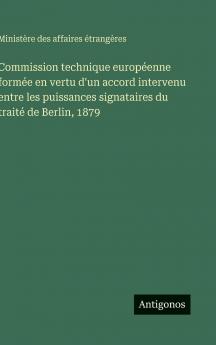 Commission technique européenne formée en vertu d'un accord intervenu entre les puissances signataires du traité de Berlin 1879