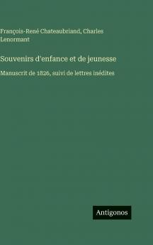 Souvenirs d'enfance et de jeunesse