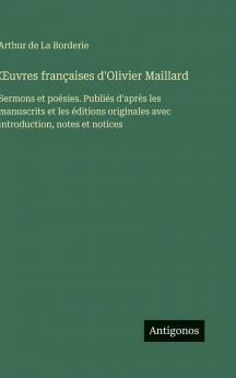 Œuvres françaises d'Olivier Maillard