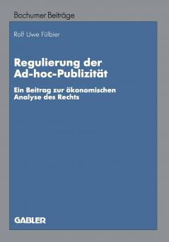 Regulierung der Ad-hoc-Publizit��t