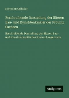 Beschreibende Darstellung der älteren Bau- und Kunstdenkmäler der Provinz Sachsen