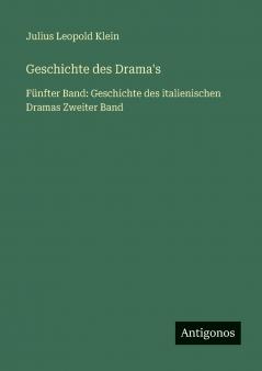 Geschichte des Drama's