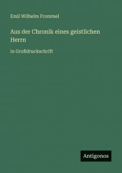 Aus der Chronik eines geistlichen Herrn
