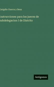 Instrucciones para los jueces de subdelegacion I de Distrito