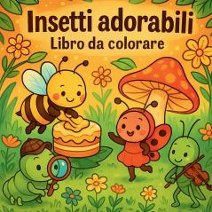 Insetti adorabili - Libro da colorare per bambini