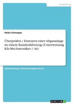 Überprüfen / Erneuern einer Abgasanlage an einem Kundenfahrzeug (Unterweisung Kfz-Mechatroniker / -in)