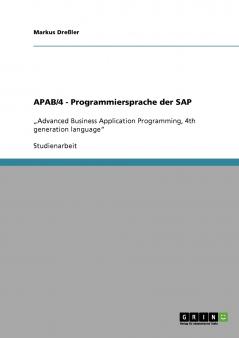APAB/4  -  Programmiersprache der  SAP