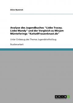 Analyse des Jugendbuches Liebe Tracey. Liebe Mandy und der Vergleich zu Mirjam Münteferings Katta@Frauenknast.de