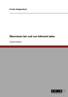 Übersetzen bei und von Edmond Jabès