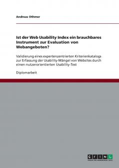 Ist der Web Usability Index ein brauchbares Instrument zur Evaluation von Webangeboten?