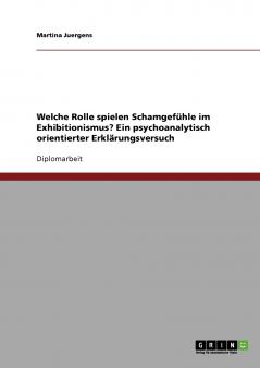 Welche Rolle spielen Schamgefühle im Exhibitionismus? Ein psychoanalytisch orientierter Erklärungsversuch