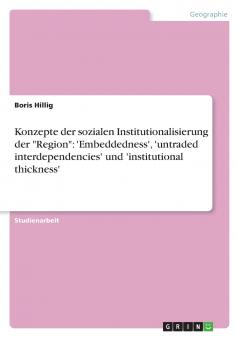 Konzepte der sozialen Institutionalisierung der Region