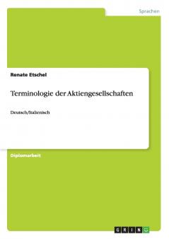 Terminologie der Aktiengesellschaften