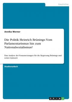 Die Politik Heinrich Brünings