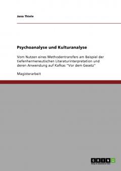 Psychoanalyse und Kulturanalyse