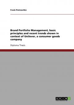 Brand Portfolio Management.  Basic principles and recent trends