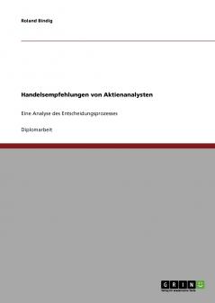 Handelsempfehlungen von Aktienanalysten