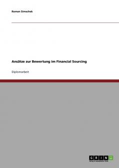 Ans��tze zur Bewertung im Financial Sourcing