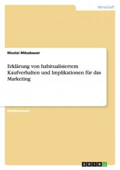 Erklärung von habitualisiertem Kaufverhalten und Implikationen für das Marketing