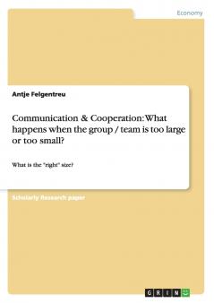 Communication & Cooperation