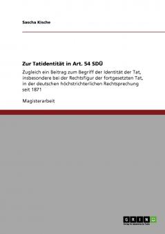 Zur Tatidentität in Art. 54 SDÜ