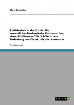 Plattdeutsch in der Schule